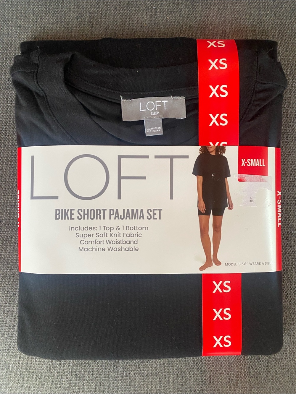 LOFT Black Bike Short Sleep Set - XS